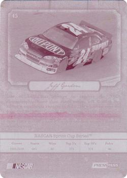 2010 Press Pass Legends - Press Plates Magenta Back #45 Jeff Gordon Front