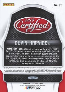 2018 Panini Certified - Orange #93 Kevin Harvick Back