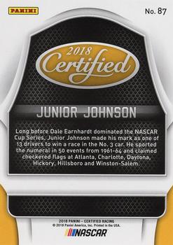 2018 Panini Certified - Gold #87 Junior Johnson Back