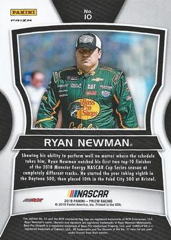 2018 Panini Prizm - Purple Flash Prizm #10 Ryan Newman Back