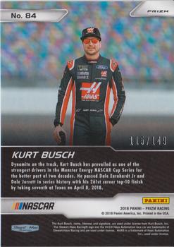 2018 Panini Prizm - Green Prizm #84 Kurt Busch Back