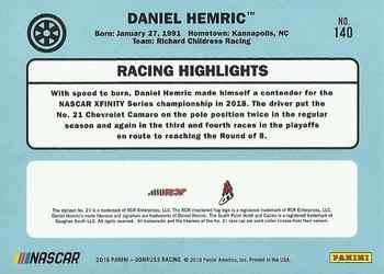 2019 Donruss - Silver #140 Daniel Hemric Back