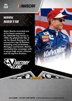 2019 Panini Victory Lane #48 Mark Martin Back