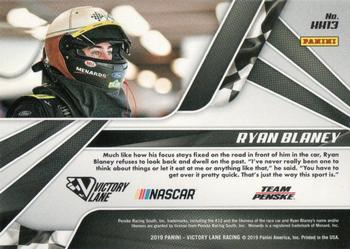 2019 Panini Victory Lane - Horsepower Heroes #HH-13 Ryan Blaney Back