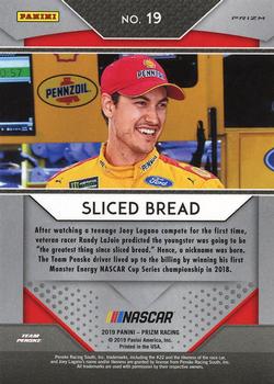 2019 Panini Prizm - Purple Flash (Hobby) #19 Joey Logano Back