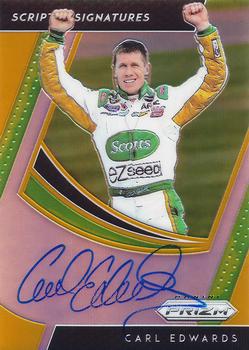 2019 Panini Prizm - Scripted Signatures Gold Prizm #SS-CE Carl Edwards Front