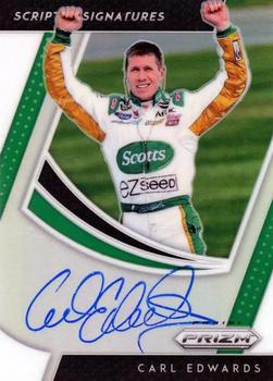 2019 Panini Prizm - Scripted Signatures White Prizm #SS-CE Carl Edwards Front
