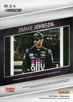 2019 Panini Prime - Prime Jumbo Associate Sponsor #JJ-A Jimmie Johnson Back