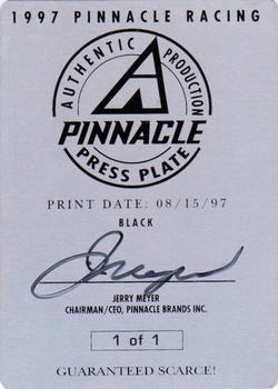 1997 Pinnacle - Press Plates Black Back #27 Dale Jarrett Back