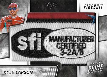 2018 Panini Prime - Prime Jumbo Firesuit Manufacturer #KL1 Kyle Larson Front