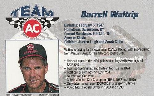 1995 AC Racing #NNO Darrell Waltrip Back
