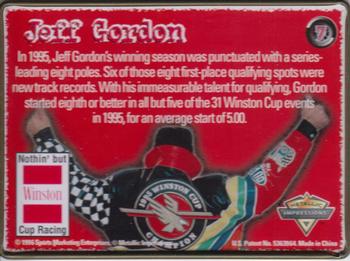 1996 Metallic Impressions Winston Jeff Gordon #7 Jeff Gordon Back