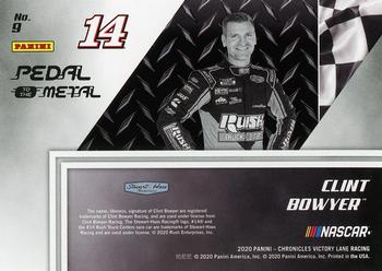 2020 Panini Chronicles - Pedal to the Metal #9 Clint Bowyer Back