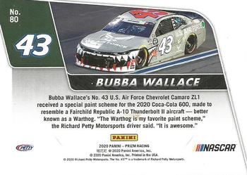 2020 Panini Prizm #80 Bubba Wallace Back