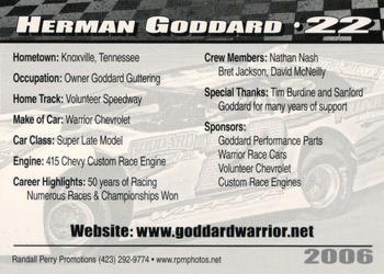 2006 Volunteer Speedway #NNO Herman Goddard Back