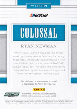 2020 Panini National Treasures - Colossal Race Used Firesuits #CRU-RN Ryan Newman Back