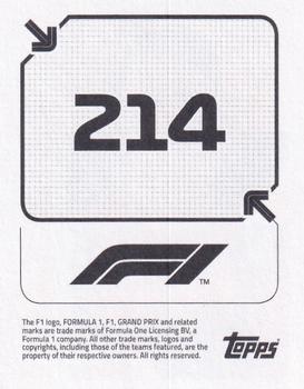 2020 Topps F1 Official Stickers #214 Callum Ilott Back