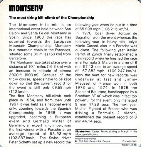 1978-80 Auto Rally Series 41 #13-067-41-18 Montseny Back