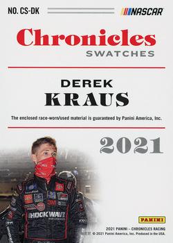 2021 Panini Chronicles - Chronicles Swatches Holo Gold #CS-DK Derek Kraus Back
