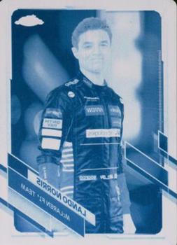 2021 Topps Chrome Formula 1 - Printing Plates Cyan #6 Lando Norris Front