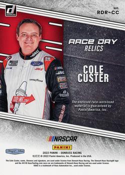 2022 Donruss - Race Day Relics Red #RDR-CC Cole Custer Back