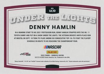 2022 Donruss - Under the Lights Diamond #UL10 Denny Hamlin Back