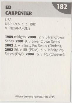 2005 Formule #182 Ed Carpenter Back