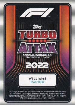 2022 Topps Turbo Attax F1 - Limited Editions #LE 9G Nicholas Latifi Back