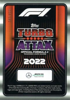 2022 Topps Turbo Attax F1 - Mirror Foil Green #19 Mercedes-AMG Petronas Formula One Team Logo Back