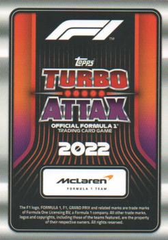 2022 Topps Turbo Attax F1 - Rainbow Foil Red #305 Lando Norris Back