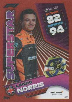 2022 Topps Turbo Attax F1 - Rainbow Foil Red #305 Lando Norris Front