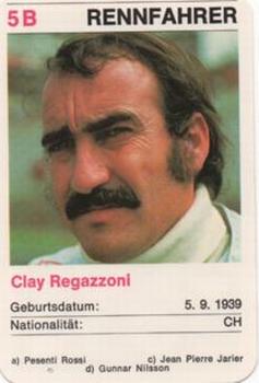 1974 Piatnik Supertrumpf Rennfahrer Quartett No.4230 #5B Clay Regazzoni Front