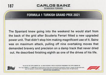 2022 Topps Formula 1 - Checker Flag #187 Carlos Sainz Back