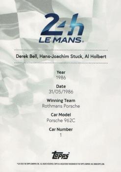 2023 Topps 24H of Le Mans Poster Art #NNO Le Mans Poster Art 1986 Back