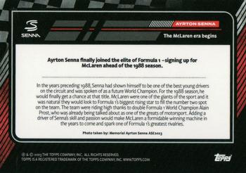 2023 Topps The Story of Senna #NNO Ayrton Senna Back