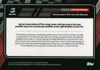 2023 Topps The Story of Senna #NNO Ayrton Senna Back