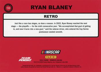 2023 Donruss - Navy Blue #133 Ryan Blaney Back