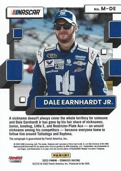 2023 Donruss - Monikers Holo Black #M-DE Dale Earnhardt Jr Back