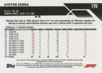 2023 Topps Chrome Formula 1 #198 Ayrton Senna Back