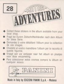 1987 Panini Motor Adventures Stickers #28 Peugeot Back