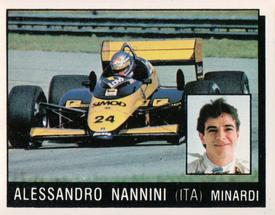 1987 Panini Motor Adventures Stickers #105 Alessandro Nannini Front
