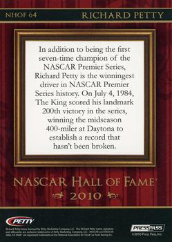 2010 Press Pass Eclipse - NASCAR Hall of Fame #NHOF 64 Richard Petty Back