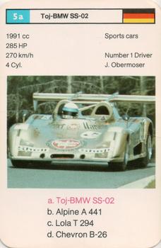 1975 Top Trumps by Dubreq Series 1 - Racing Cars #5a Jorg Obermoser Front