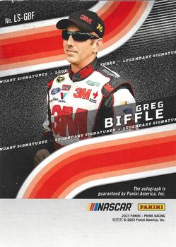 2023 Panini Prime - Legendary Signatures Red #LS-GBF Greg Biffle Back