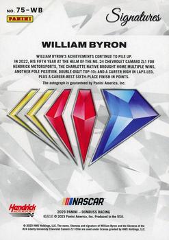 2023 Panini Prime - NASCAR 75th Anniversary Signatures Holo #75-WB William Byron Back