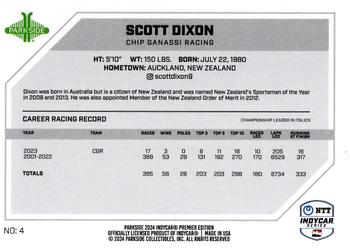 2024 Parkside IndyCar Premier Edition #4 Scott Dixon Back