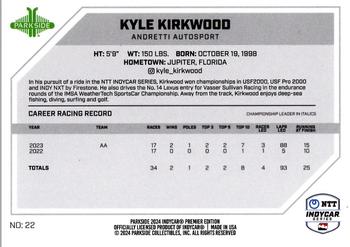 2024 Parkside IndyCar Premier Edition #22 Kyle Kirkwood Back
