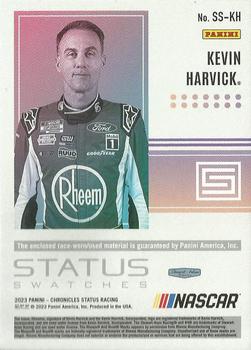 2023 Panini Chronicles - Status Swatches Holo Silver #SS-KH Kevin Harvick Back
