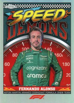 2023 Topps Chrome Formula 1 - Speed Demons #SD-FA Fernando Alonso Front
