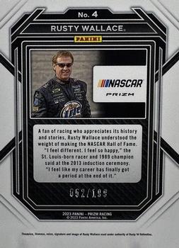 2023 Panini Prizm - Purple Velocity #4 Rusty Wallace Back